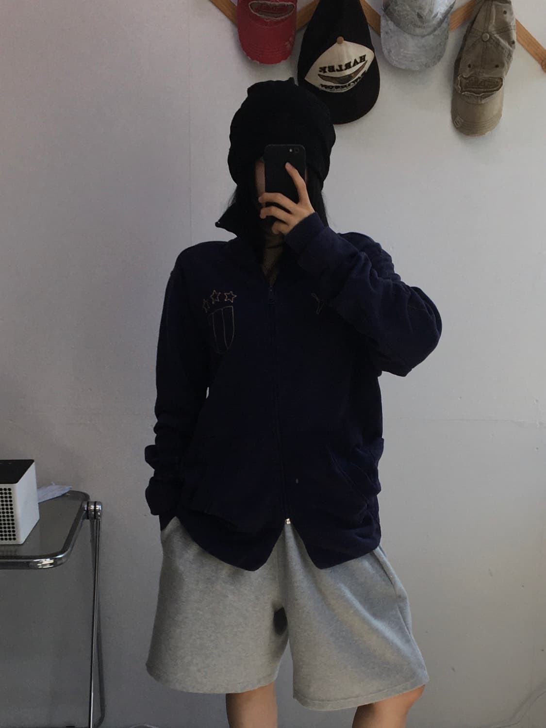 퓨마 스티치자수 코튼 집업 상품이미지1