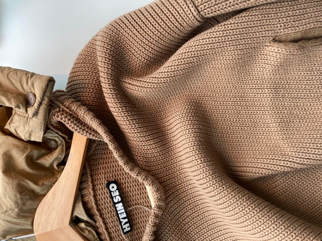 혜인서 패디드 패딩 후드 니트 상품이미지4