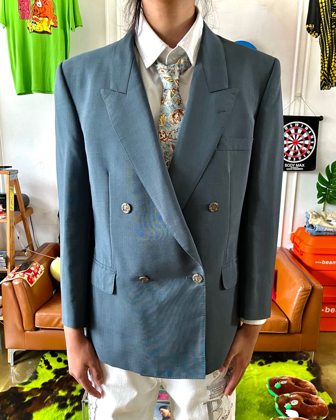 1990s Old DIOR Mohair Wool Blazer Jacket 상품이미지3