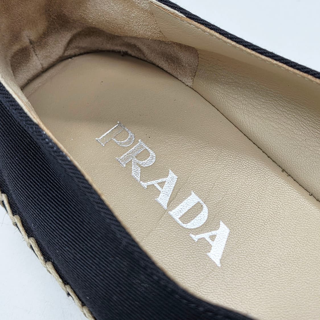 프라다 우먼스 에스빠드류 발레리나 슈즈 블랙 (39) 상품이미지4