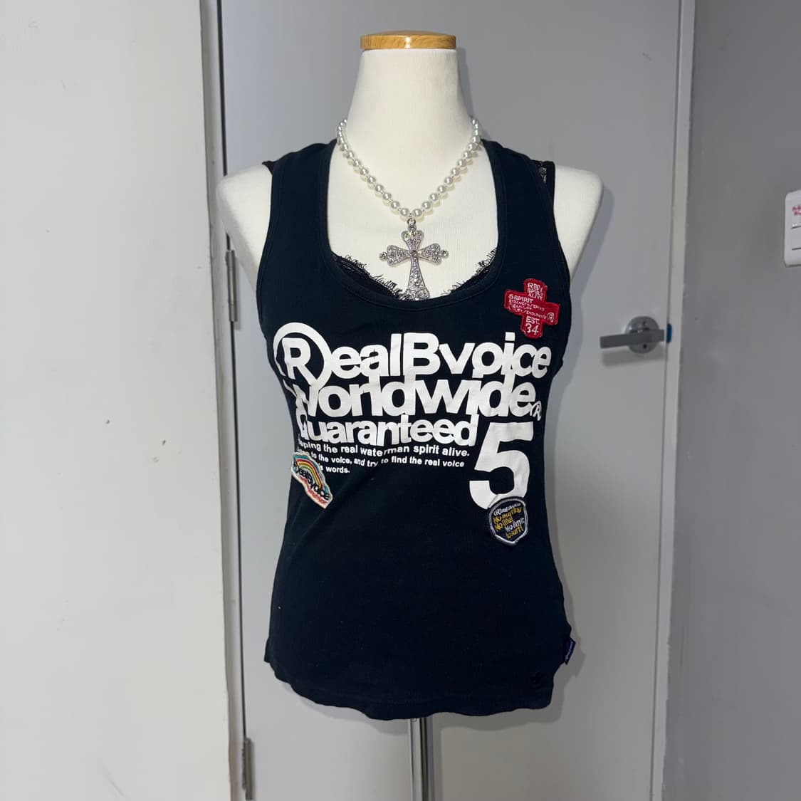 레터링 홀터넥 나시  상품이미지1