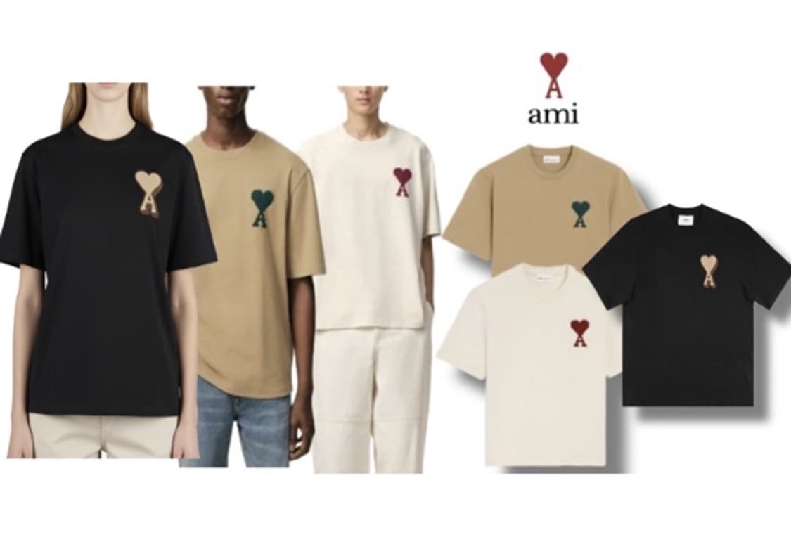 아미 빅로고 자수 반팔티 상품이미지1