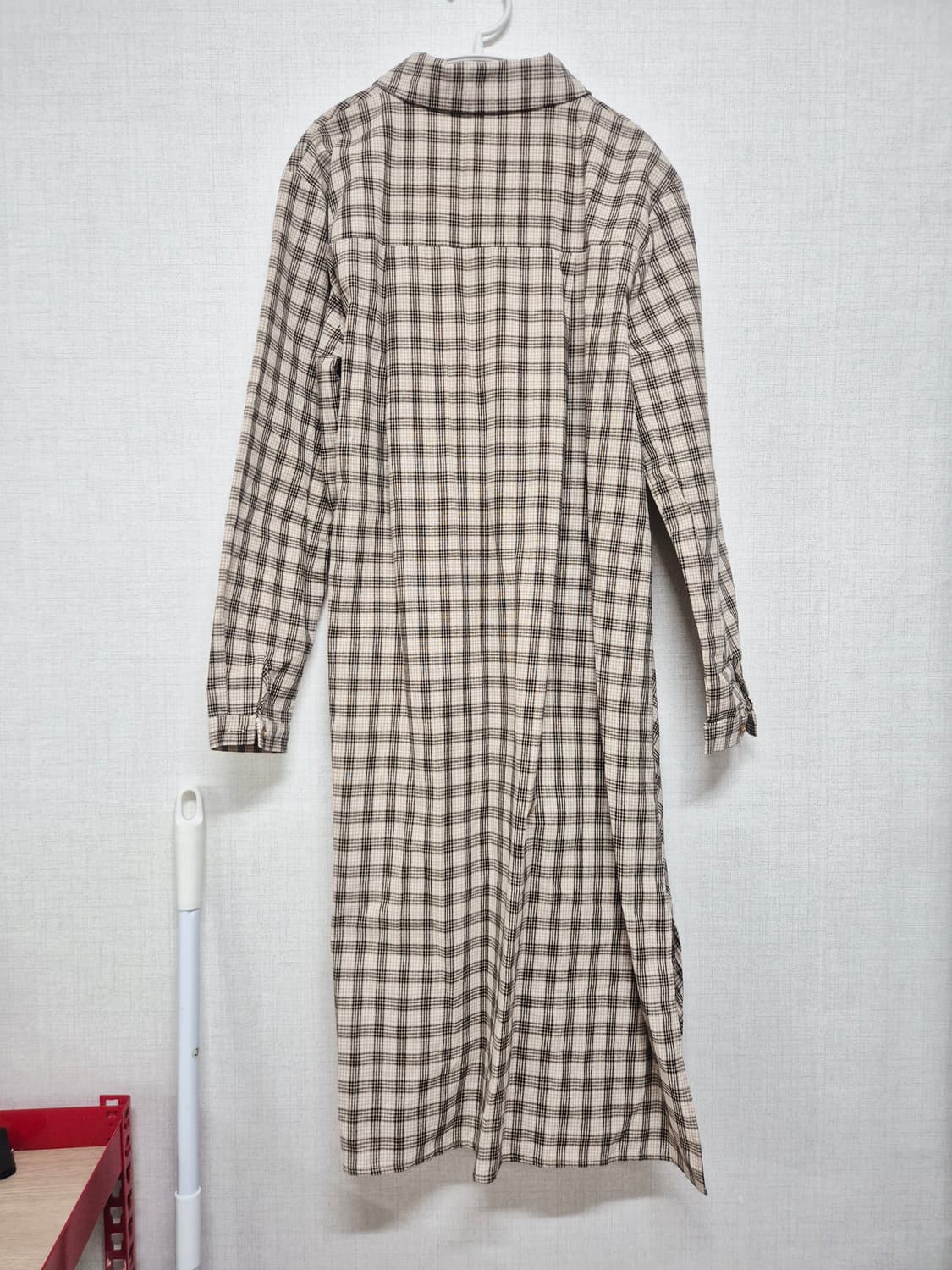 체크 랩 롱원피스 상품이미지2