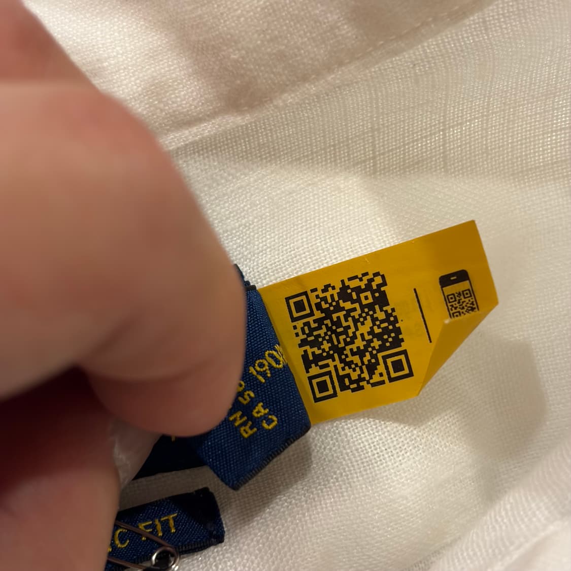 [2XL] 폴로 랄프로렌 클래식핏 큐알 반팔 린넨 셔츠 화이트 E16 상품이미지6