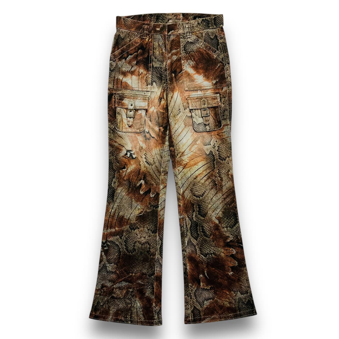 GK 90s 파이톤 카라멜 아카이브 카고 세미 부츠컷 팬츠 상품이미지1