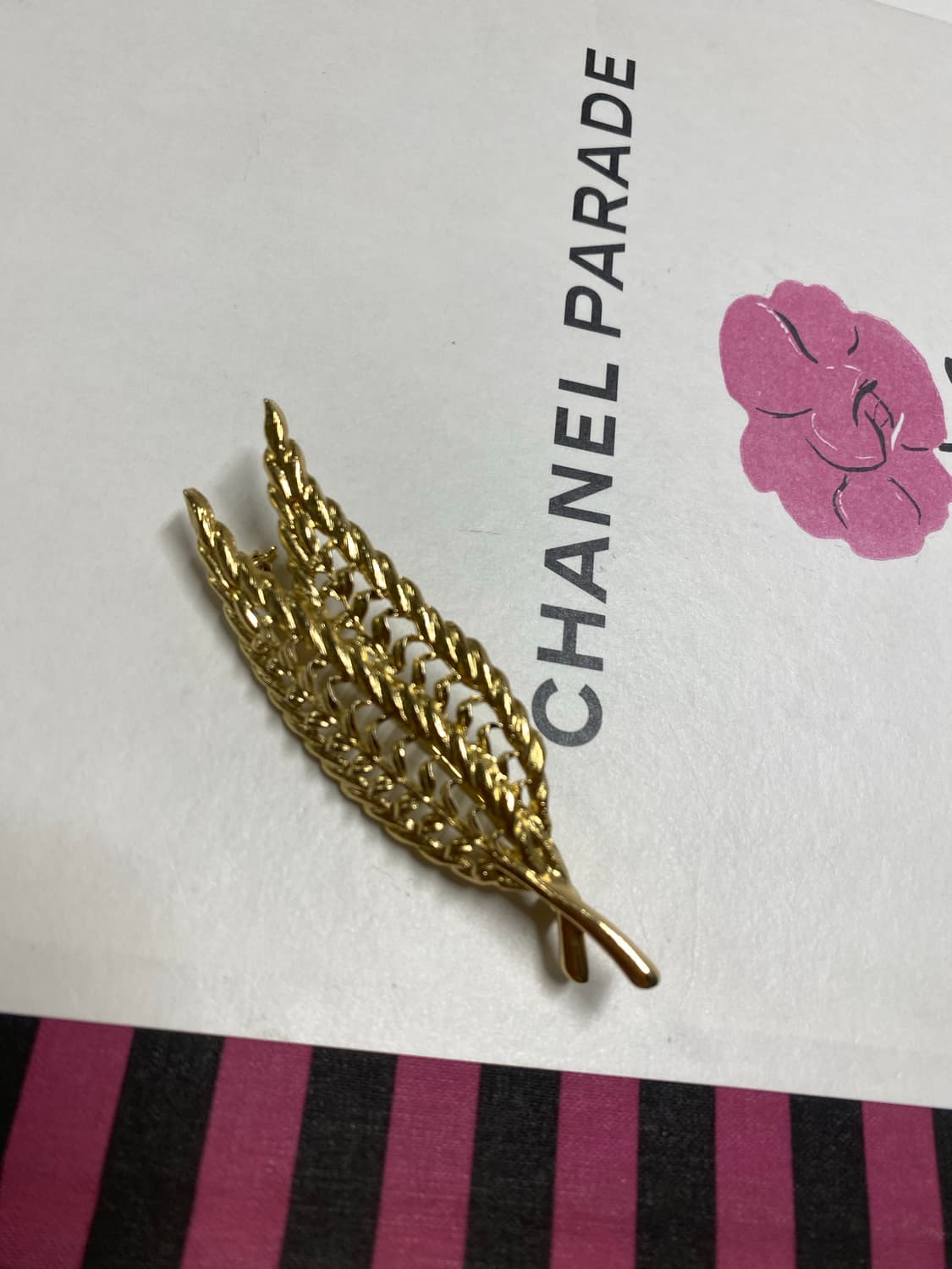 빈티지 골드 리프 브로치 상품이미지3