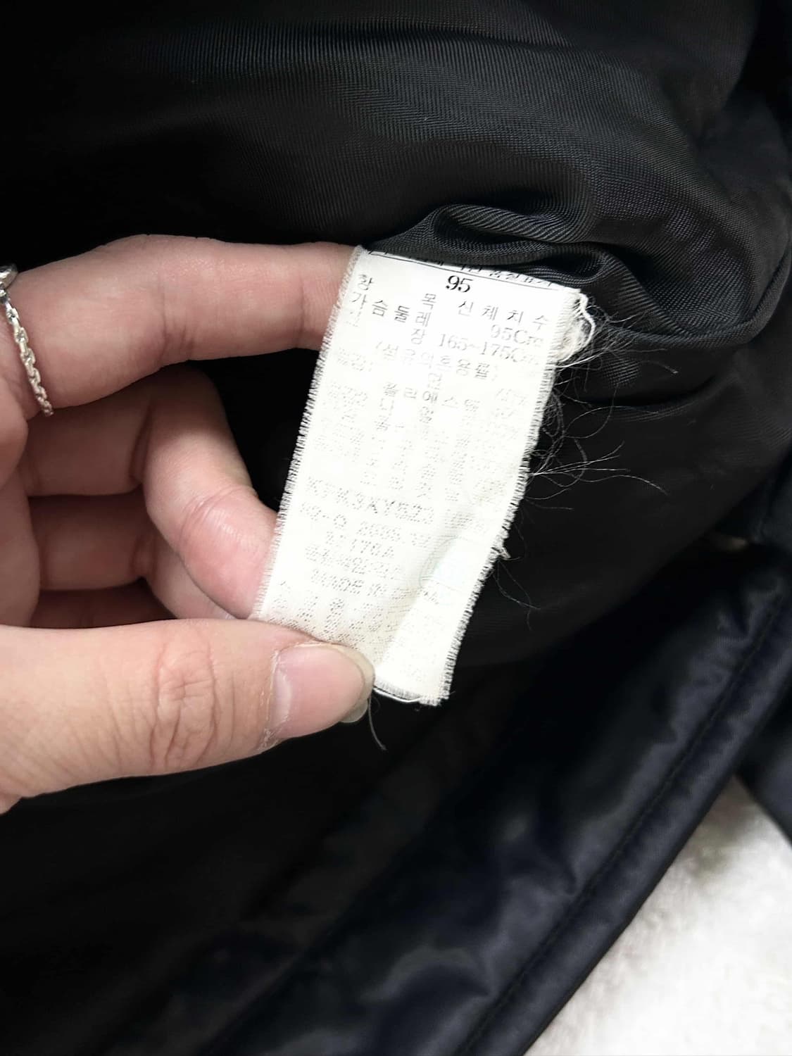 후부 빅로고 데님 배색 덕다운 패딩 상품이미지8