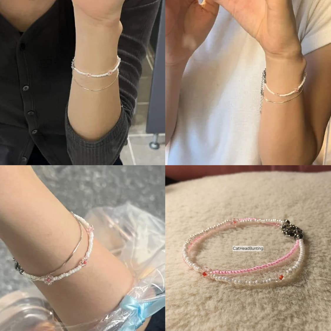 모리걸 플라워 펄 미유키 팔찌 1+1 상품이미지4