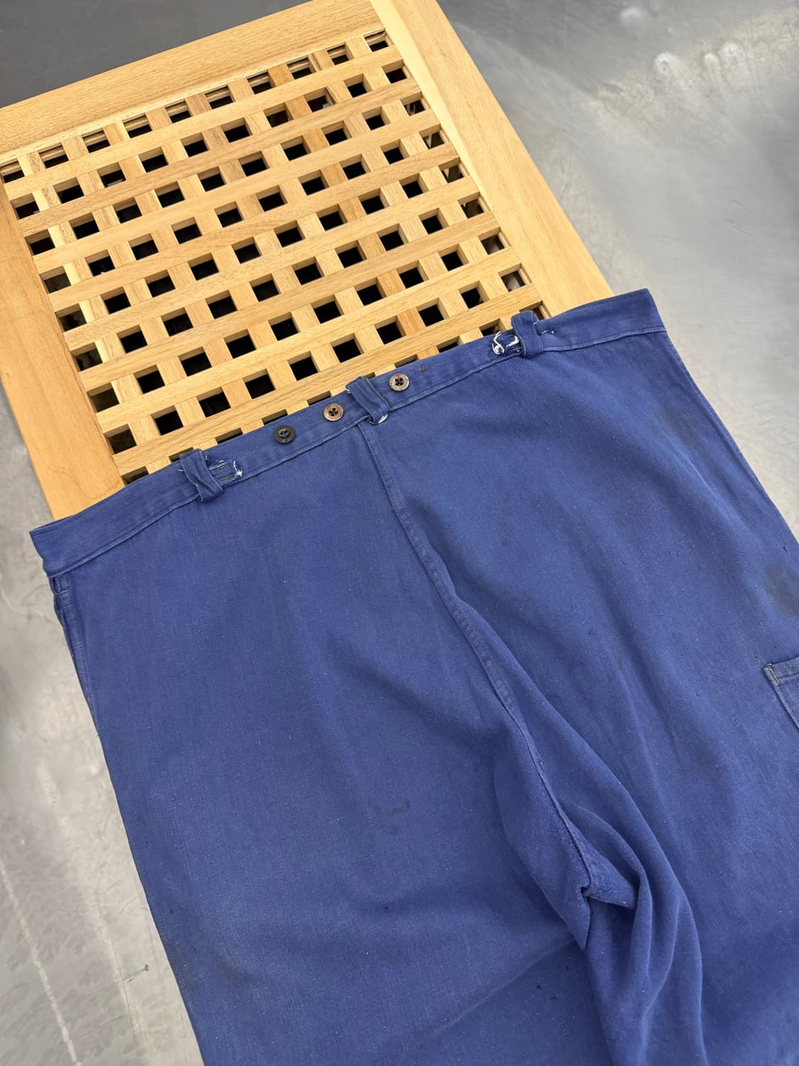 1950s FRENCH HAIRY INDIGO DENIM 프렌치워크팬츠 상품이미지8