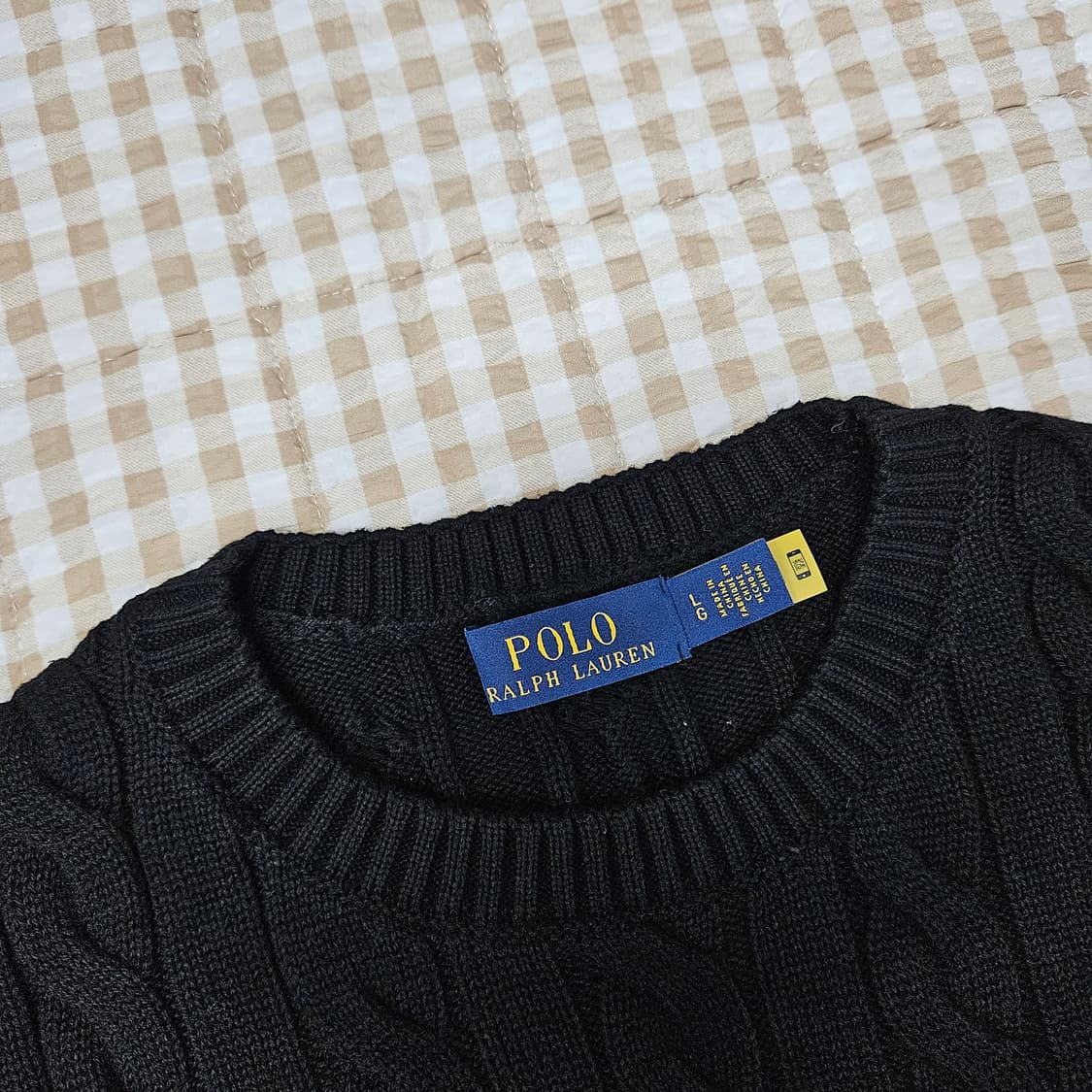 폴로 랄프로렌 케이블 면니트 남자100 상품이미지3