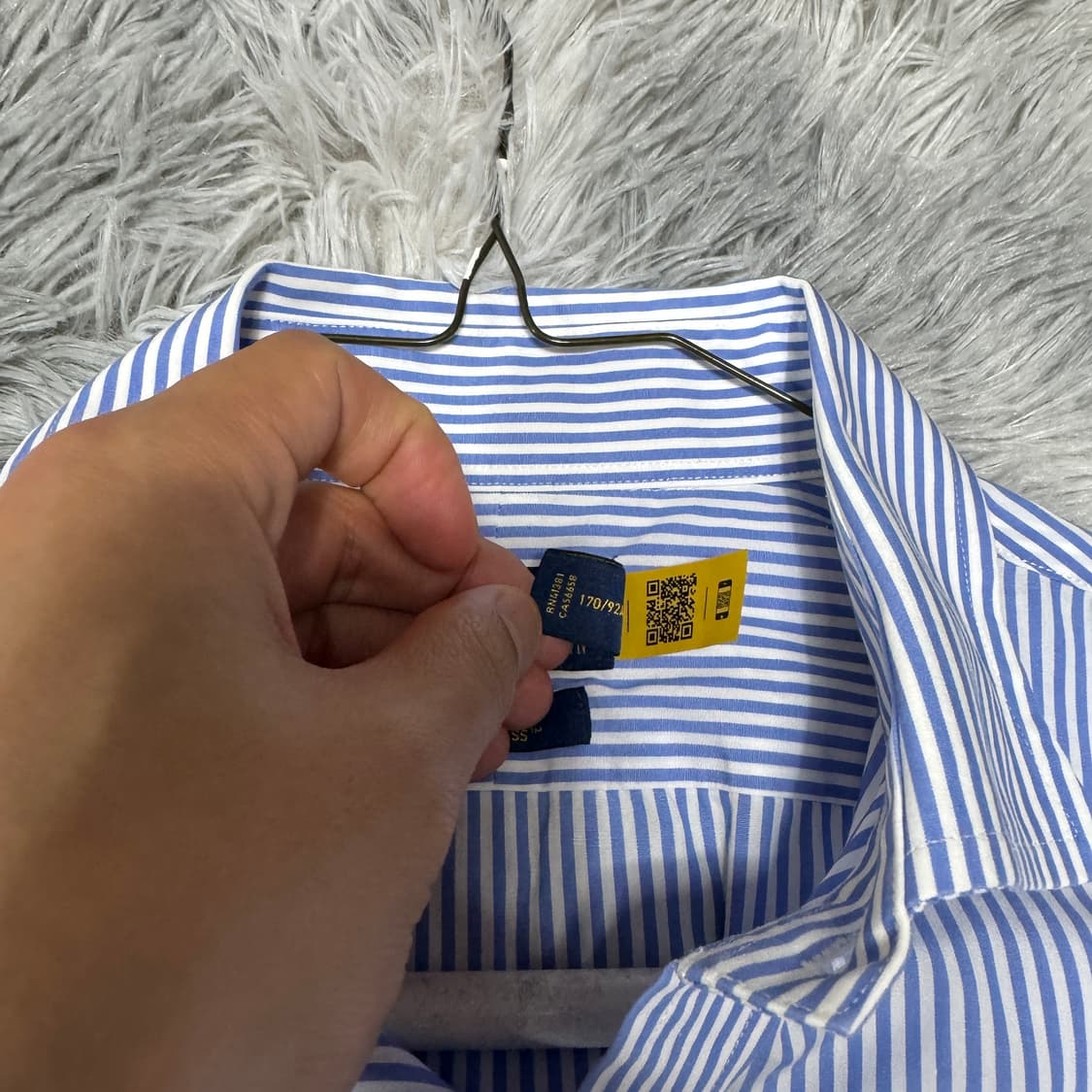 qr인증) 폴로 스트라이프셔츠 남성 M사아즈 상품이미지4