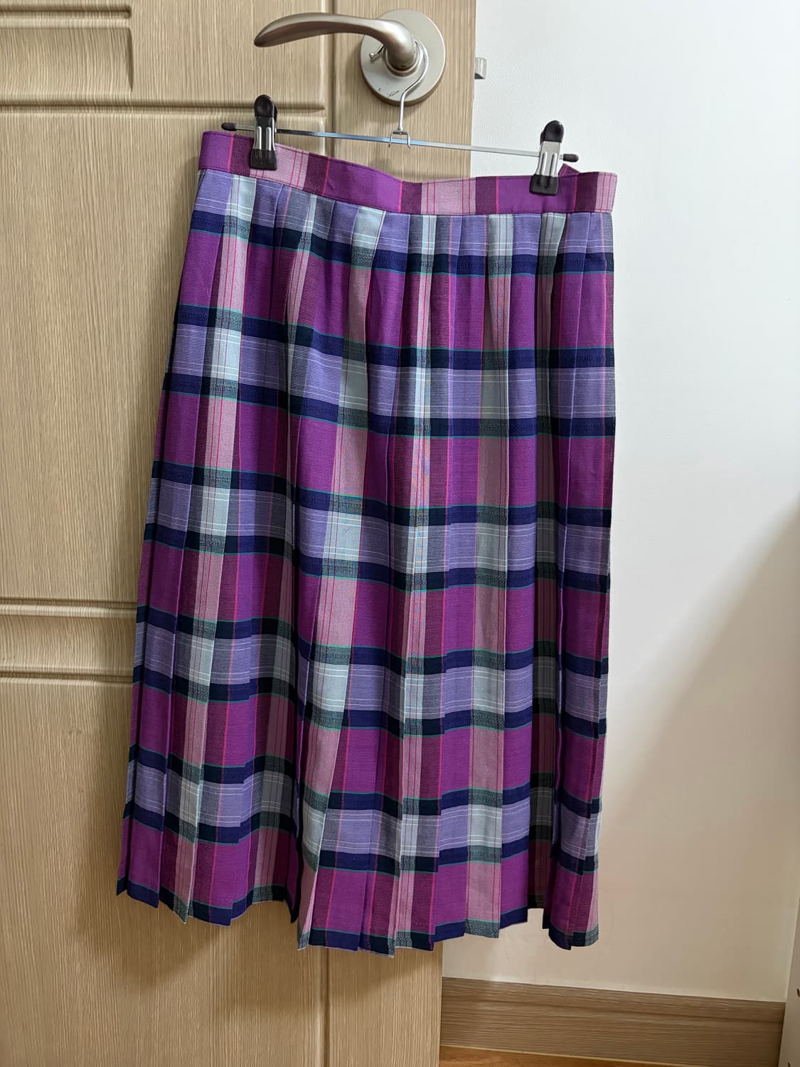 빈티지 체크 플리츠 스커트 상품이미지2