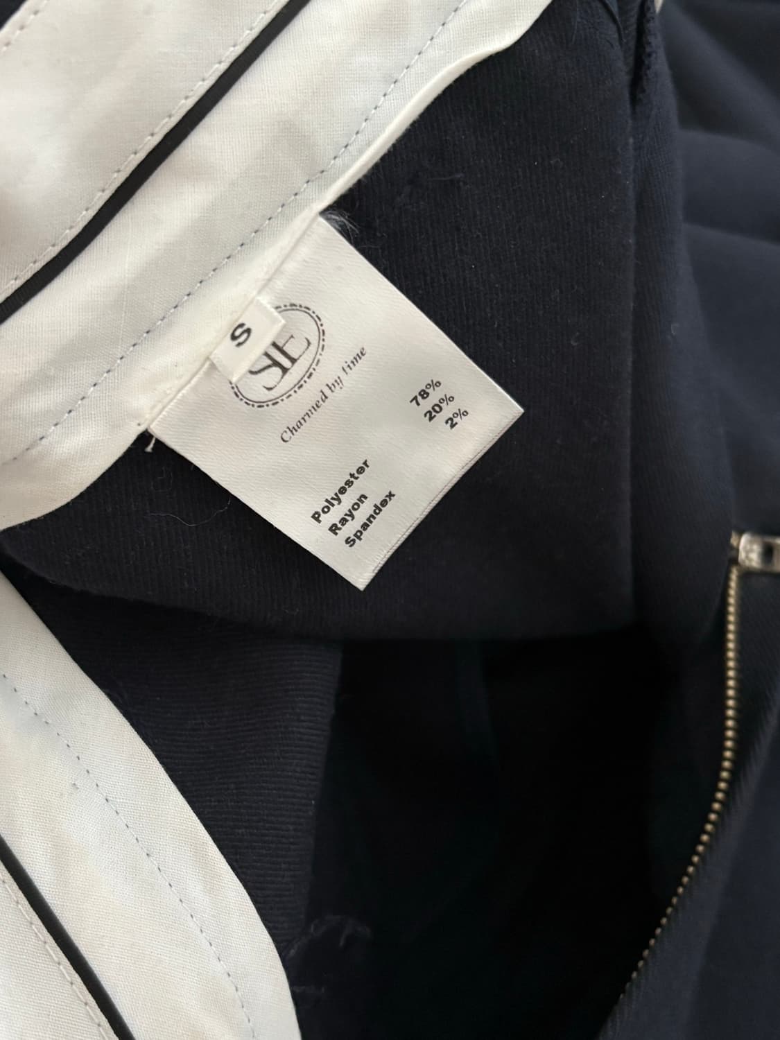 시엔느 sienne 핀턱 슬랙스 네이비 S 상품이미지3