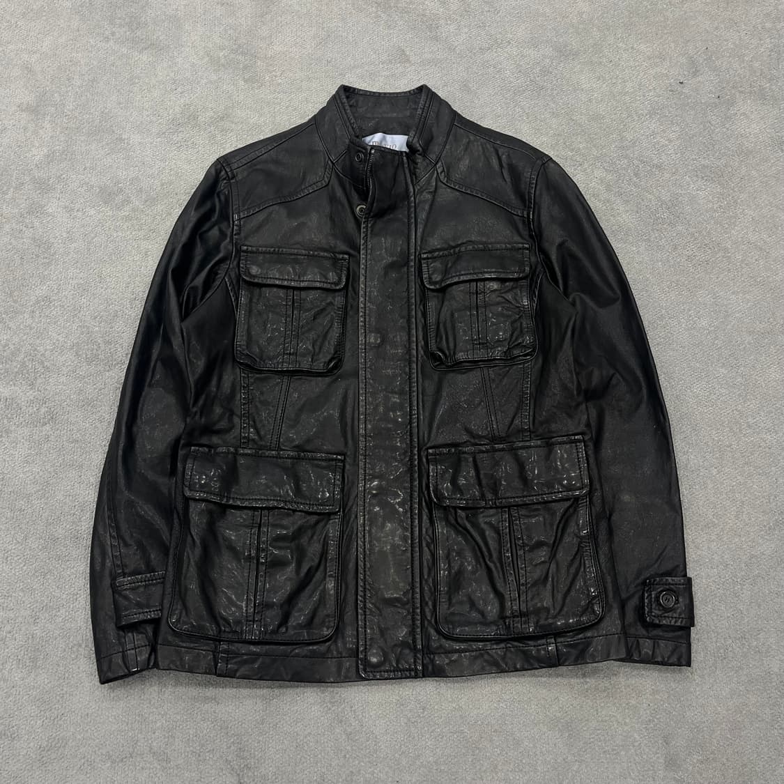 100 엠비오 양가죽 쿼드포켓 레더자켓 상품이미지1