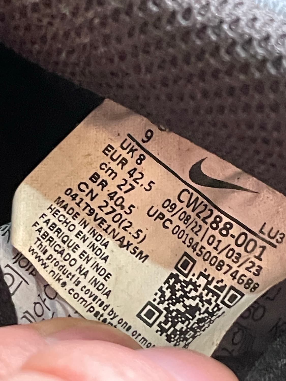 나이키 에어포스1 블랙 270 상품이미지10