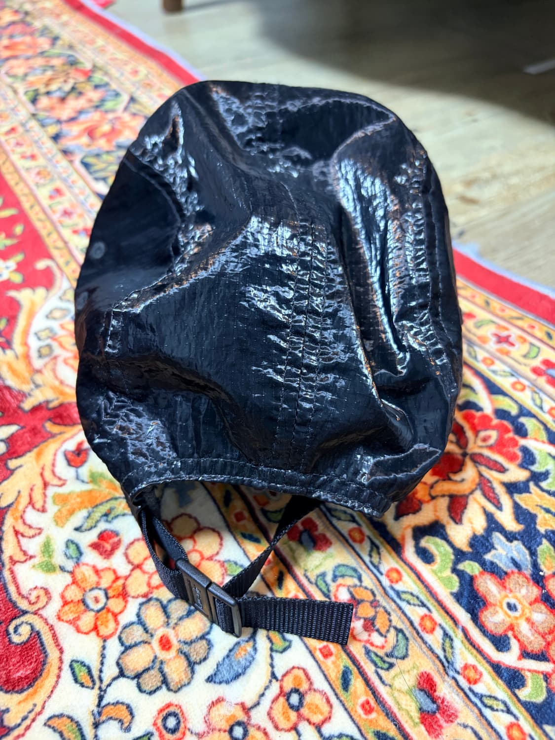 슈프림 글로스 립스탑 캠프캡 블랙 23FW 상품이미지4