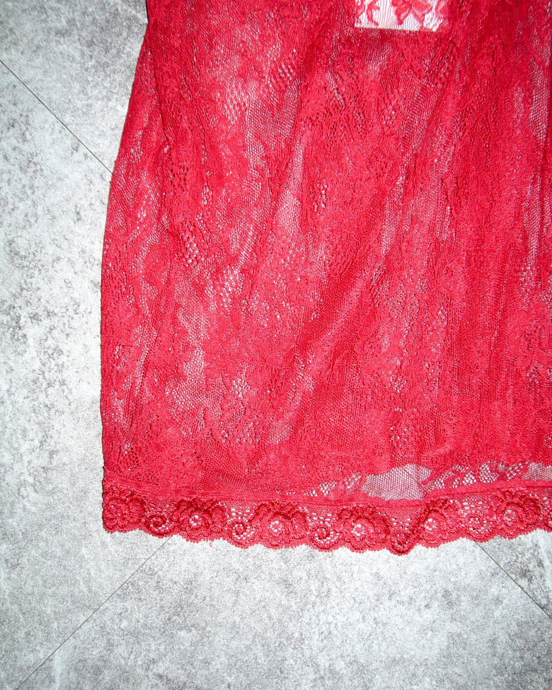 EBLIN Red Lace Slip Dress 상품이미지4