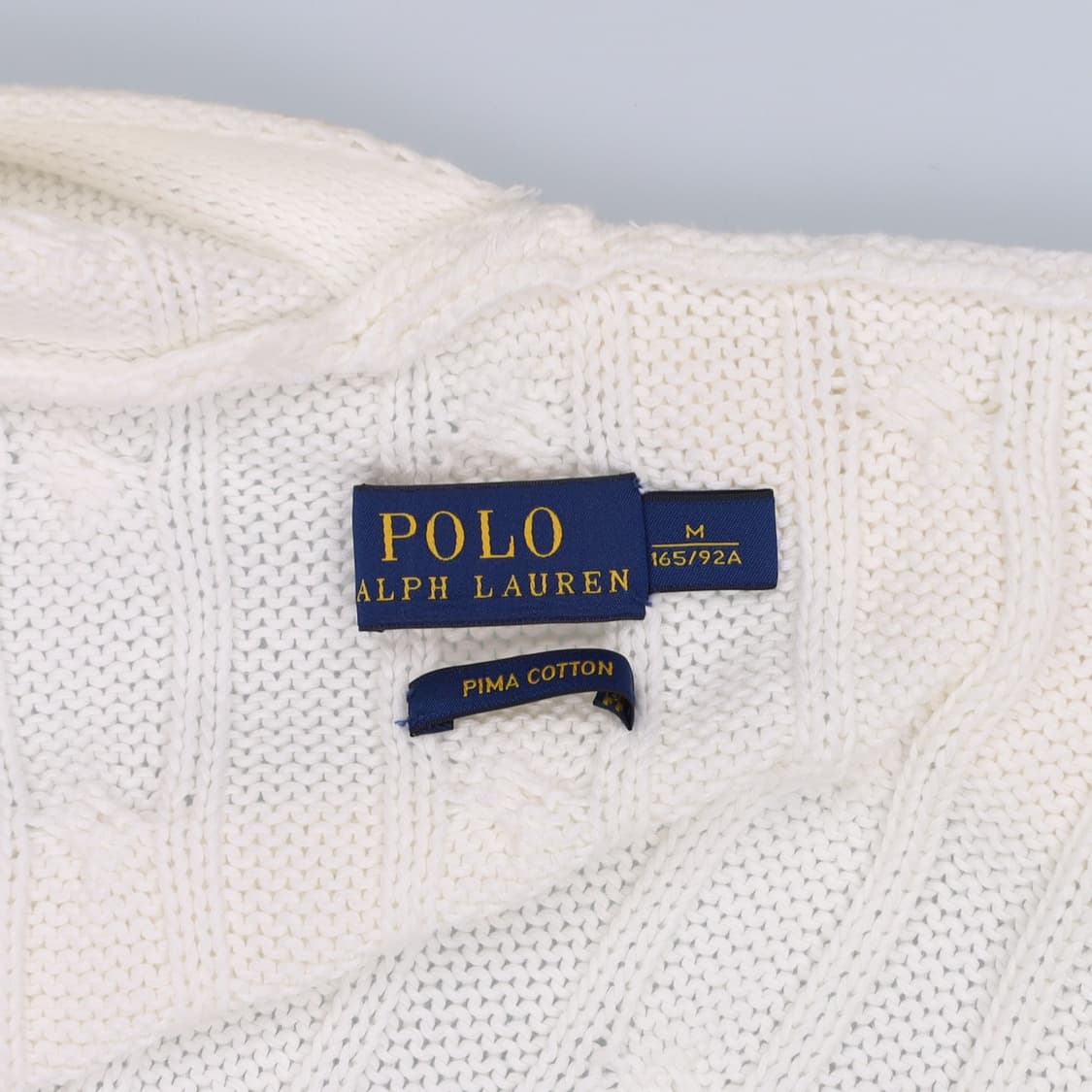 M 폴로 피마코튼 케이블 반팔 니트 가디건 4222 상품이미지5