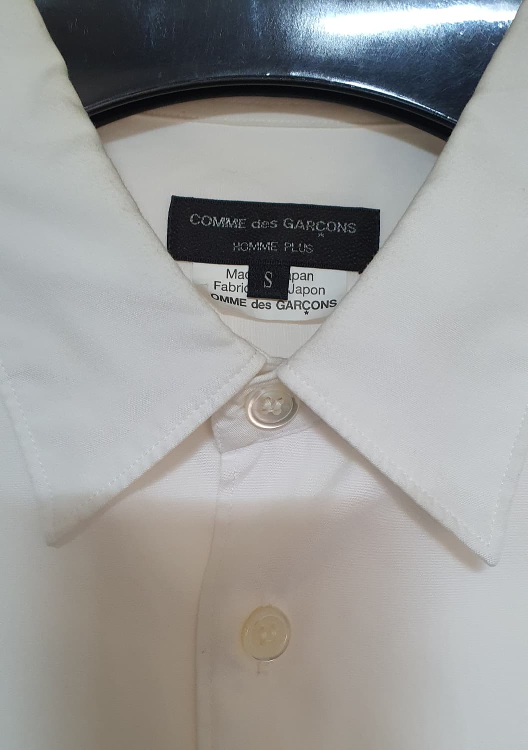 꼼데가르송 옴므플러스 화이트 포플린 핀턱 셔츠 상품이미지4