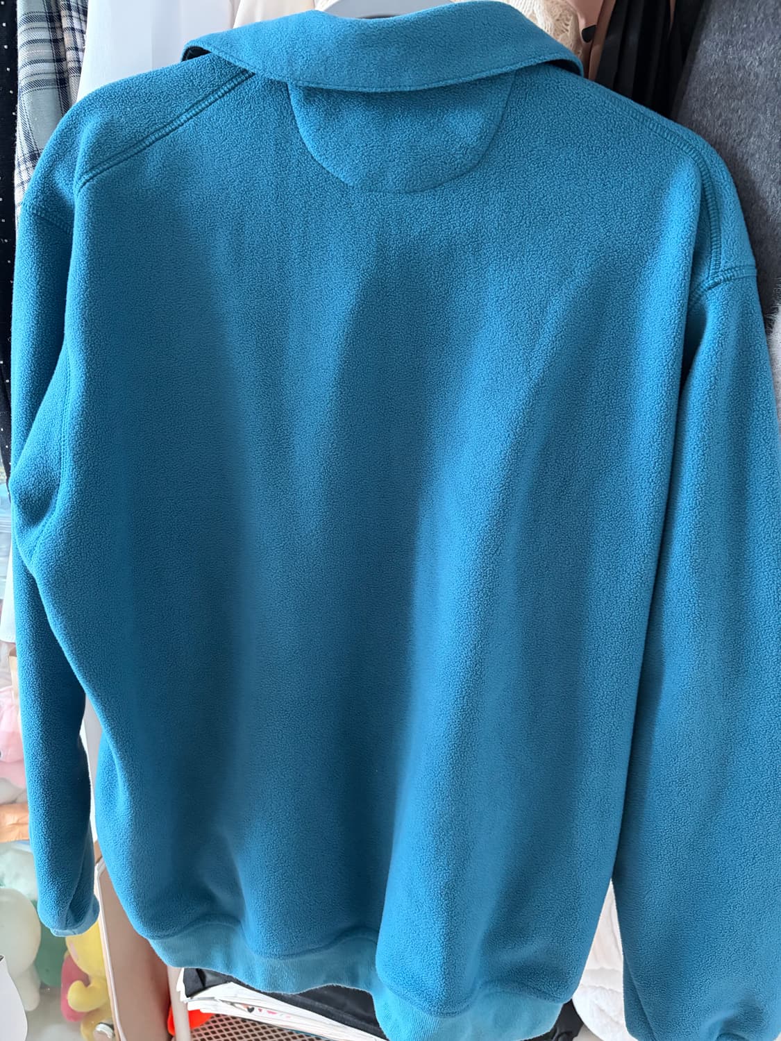 타입서비스 버튼 플리스 탑 블루 상품이미지3