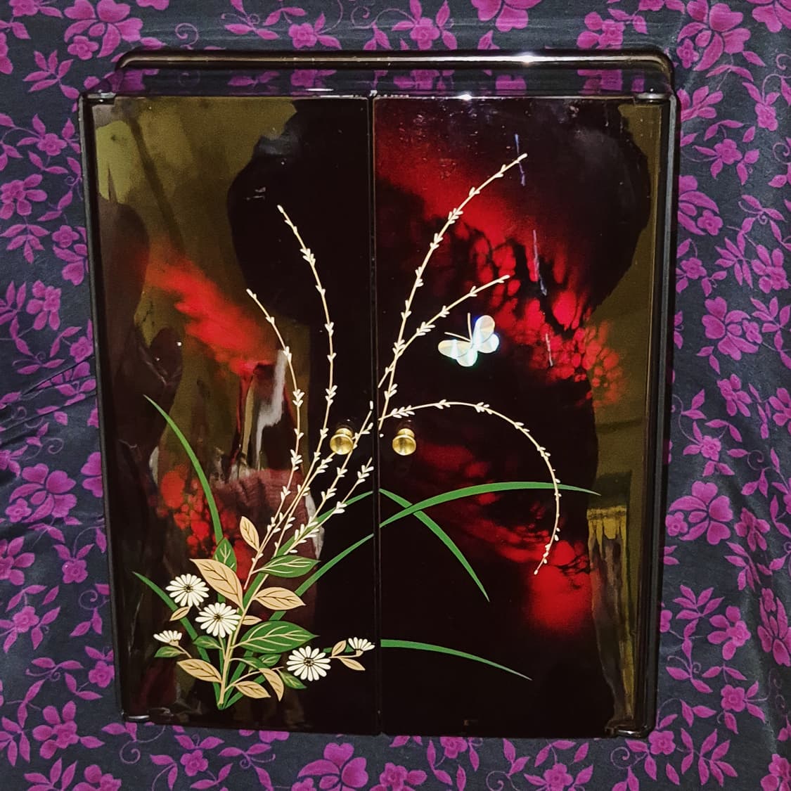 80s 일본 레트로 나비 서랍 보석함 상품이미지6