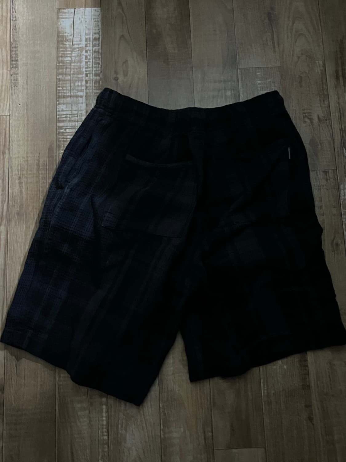 디스이즈네버뎃 와플체크 쇼츠 팬츠 블랙 상품이미지2