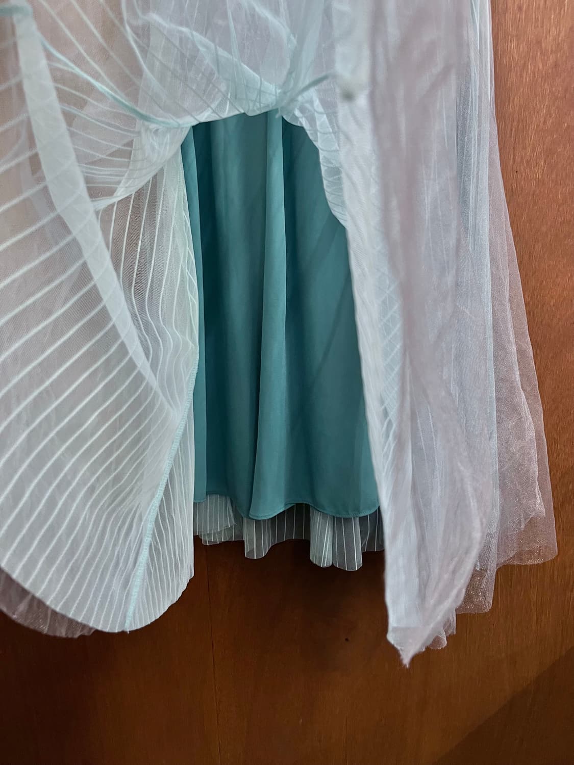 트리플 레이어 튤 스커트 블루 상품이미지9