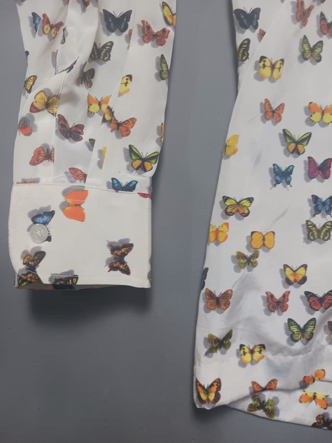 [100] 바찌 버터플라이 프린팅 실크 셔츠 VACCI 상품이미지4