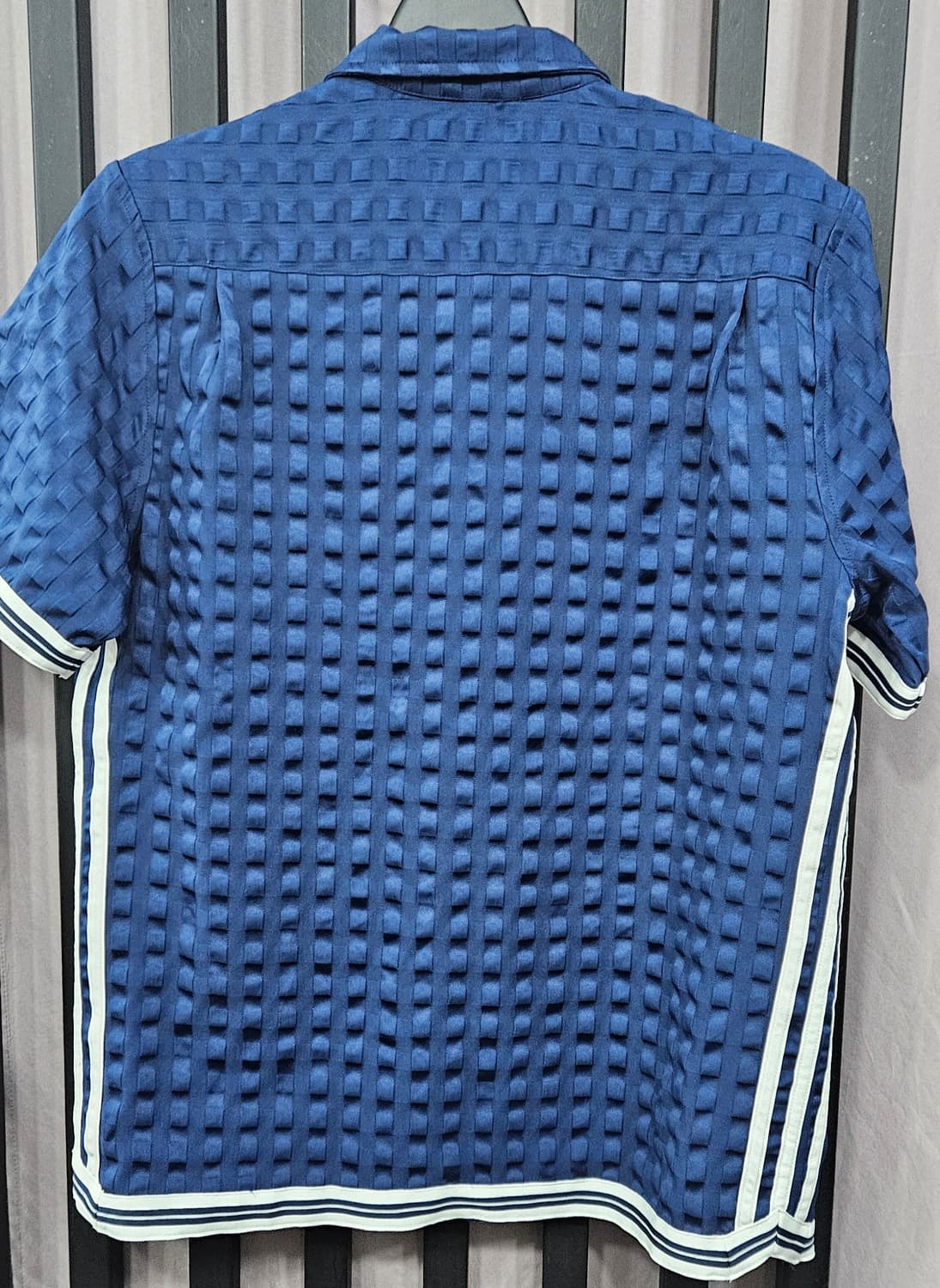 아디다스 체크 스냅 탑 네이비/화이트M 상품이미지3