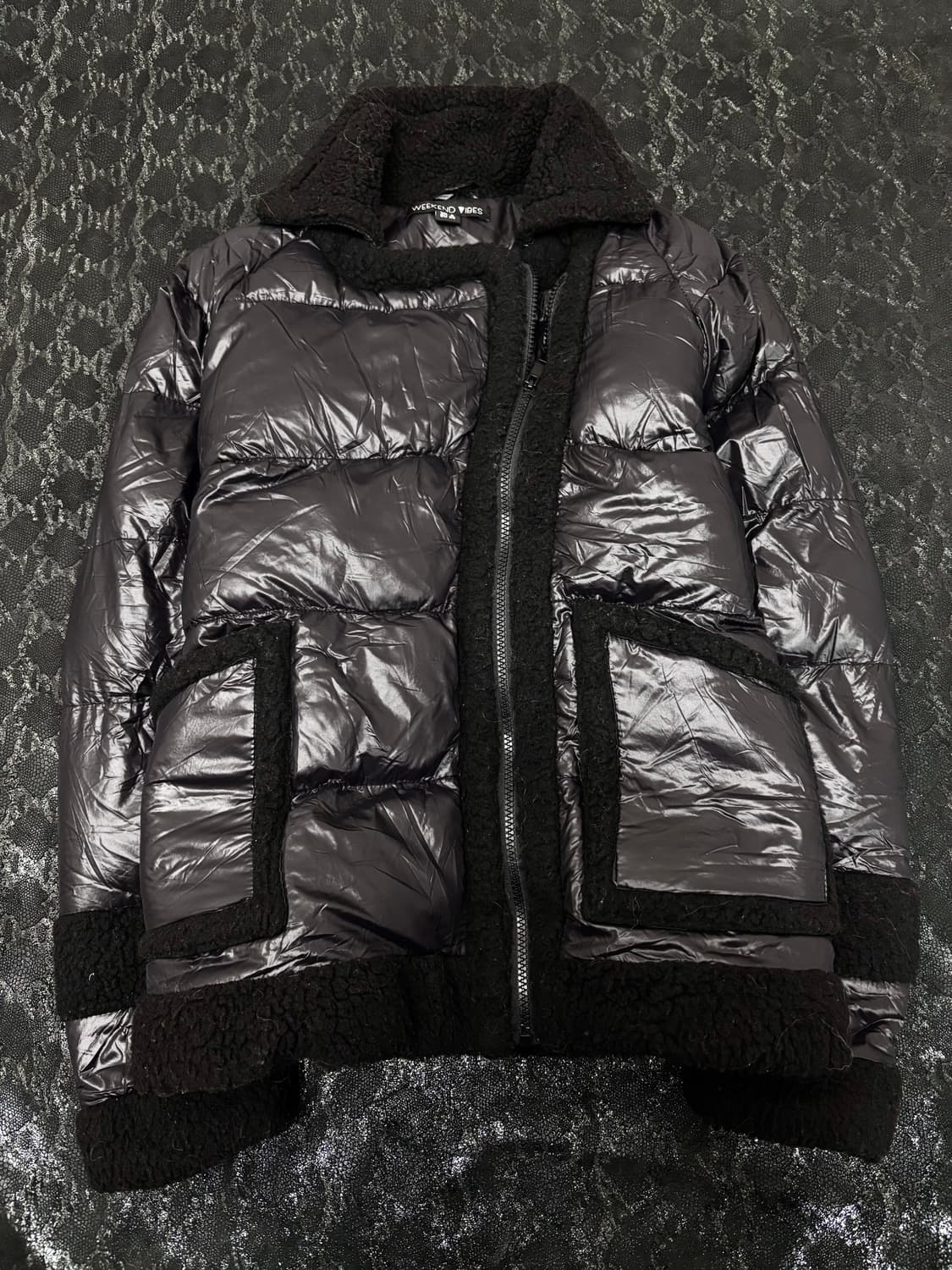 “Vintage” Y2K Mood Black Side Zipper Pad 상품이미지4