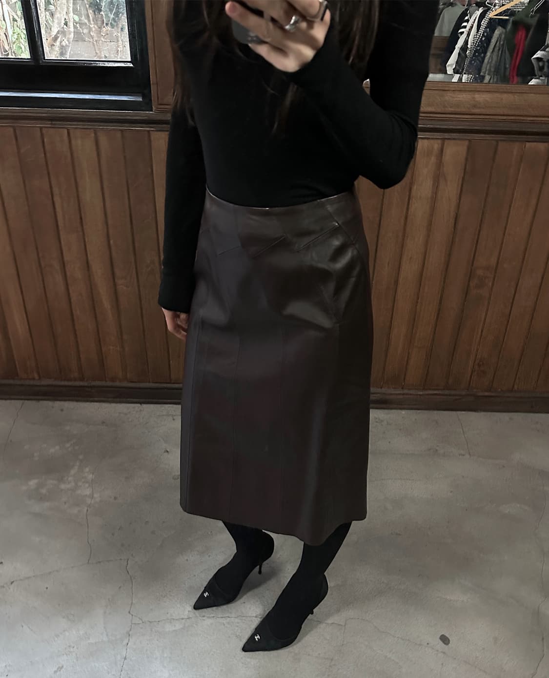 LOEWE lether midi skirt 상품이미지2