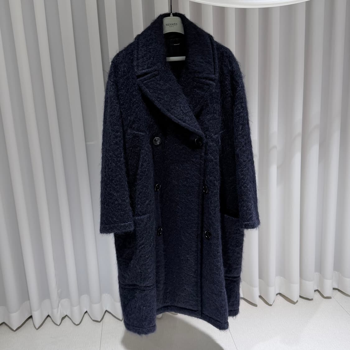 (A+/50) / 에르메스 쇼  런웨이 최고급 모헤어 코트 상품이미지3