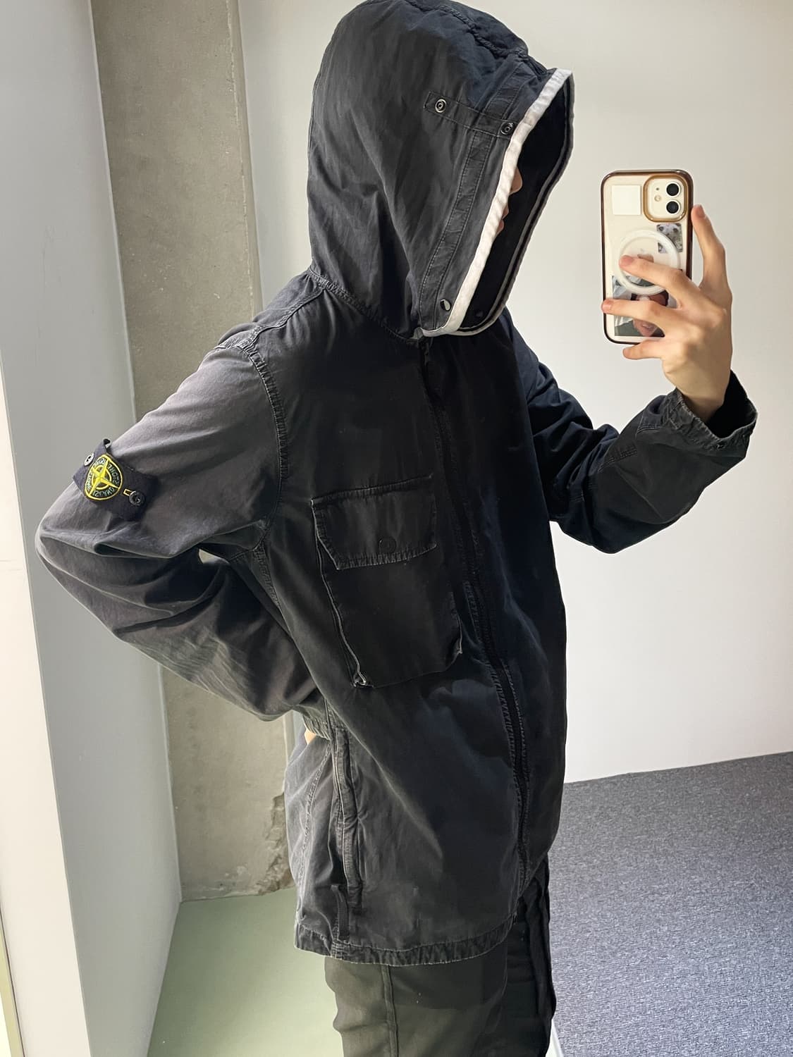 스톤아일랜드 21F/W 올드 이펙트 후디드 자켓 상품이미지2