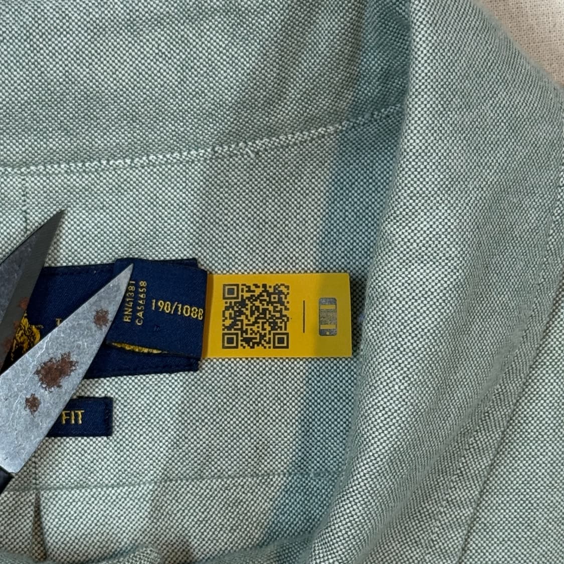 XXL) 폴로 랄프로렌 클래식핏 옥스포드 셔츠 큐알탭 신형 상품이미지7