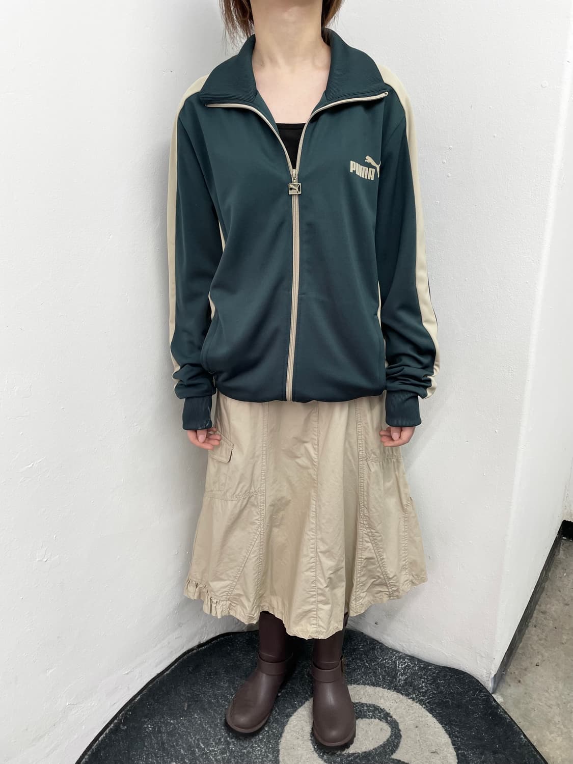 베이지 포켓 프릴 카고 스커트 상품이미지2