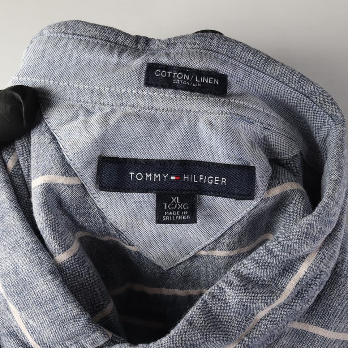 타미힐피거 린넨 혼방 스트라이프 반팔셔츠 XL 상품이미지5