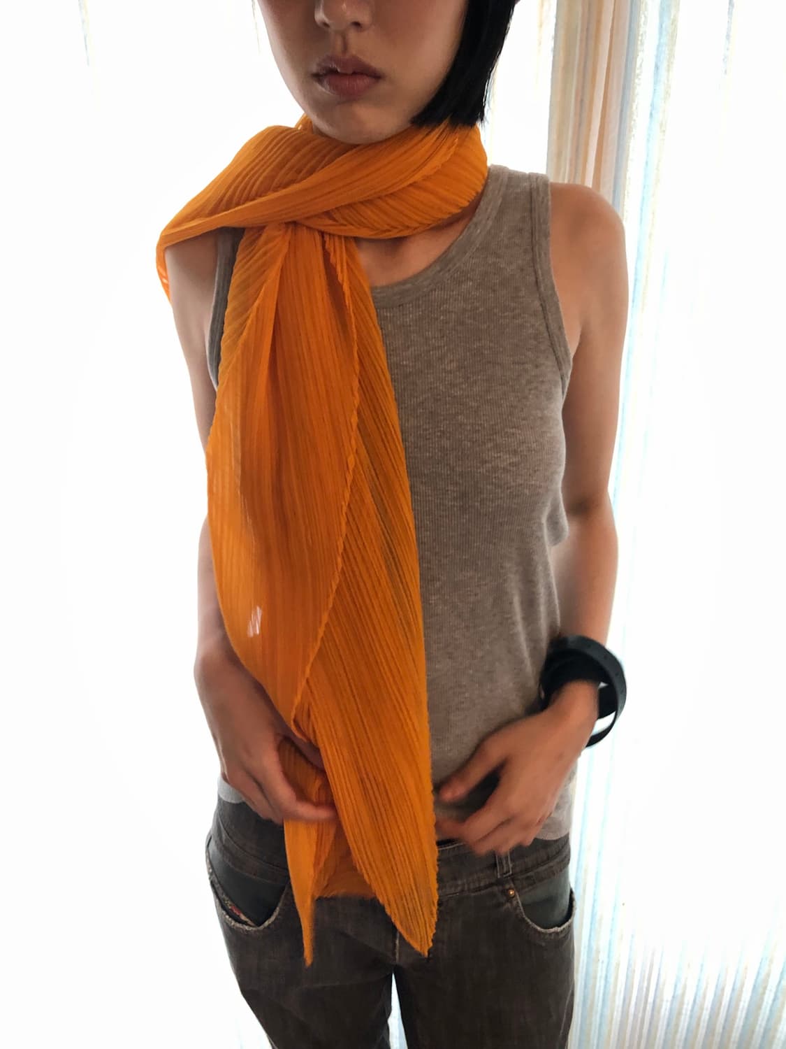 pleats please scarf / grade A / 가로 150  상품이미지2