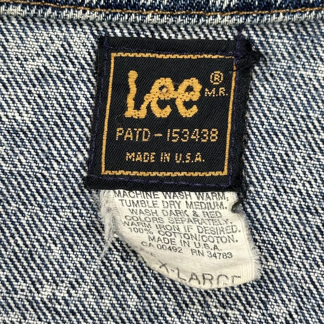 Lee (리) USA 워싱 트러커 데님자켓 (XL) 상품이미지7