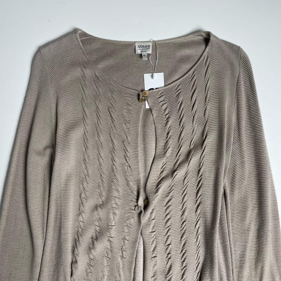 Armani 셔링 린넨 가디건 (italy)   상품이미지2