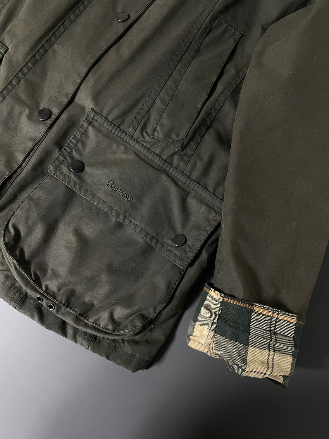 [38] 바버 비드넬 왁스 자켓 세이지 상품이미지7
