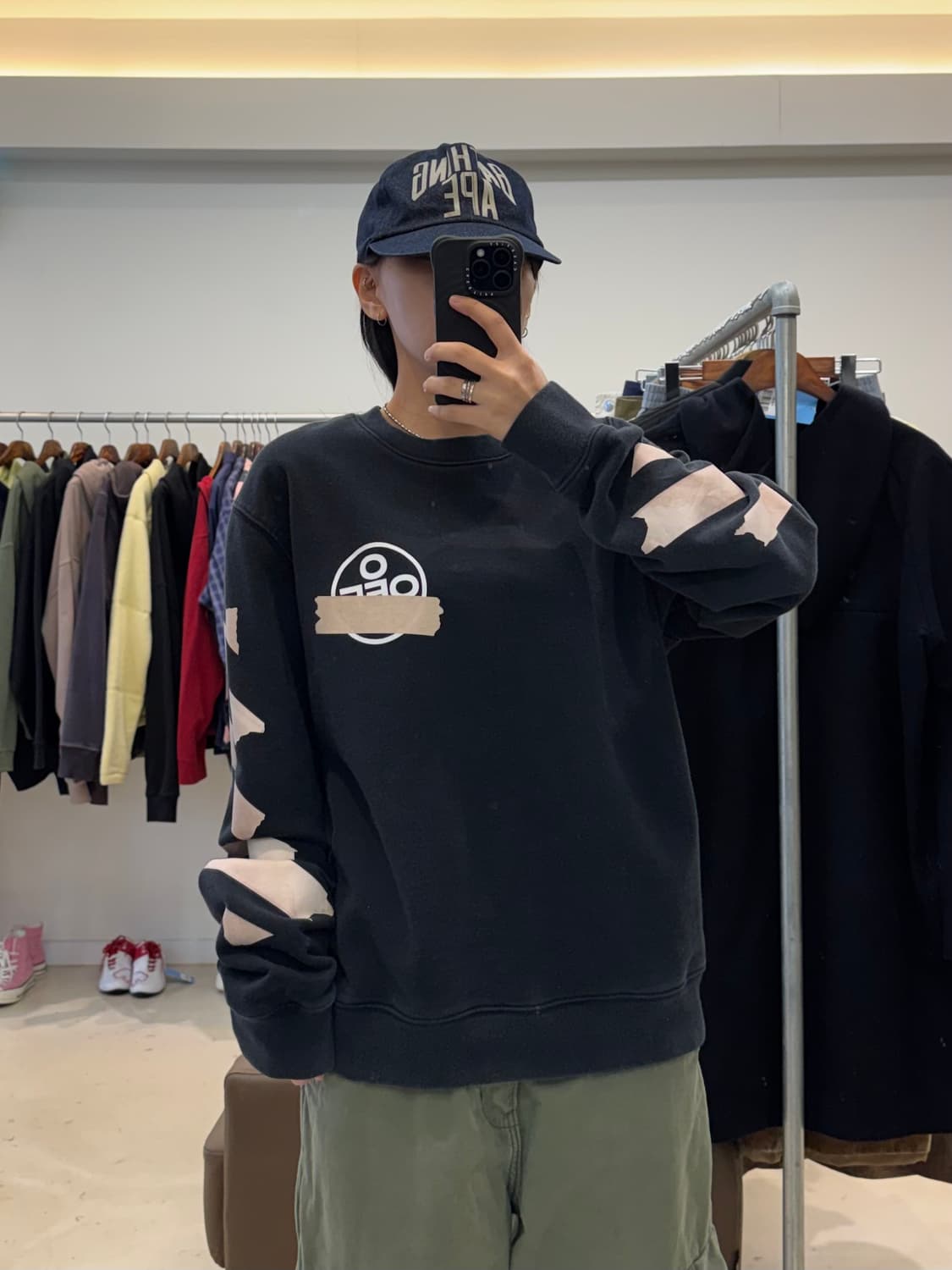 오프화이트 테이프 애로우 맨투맨 상품이미지5