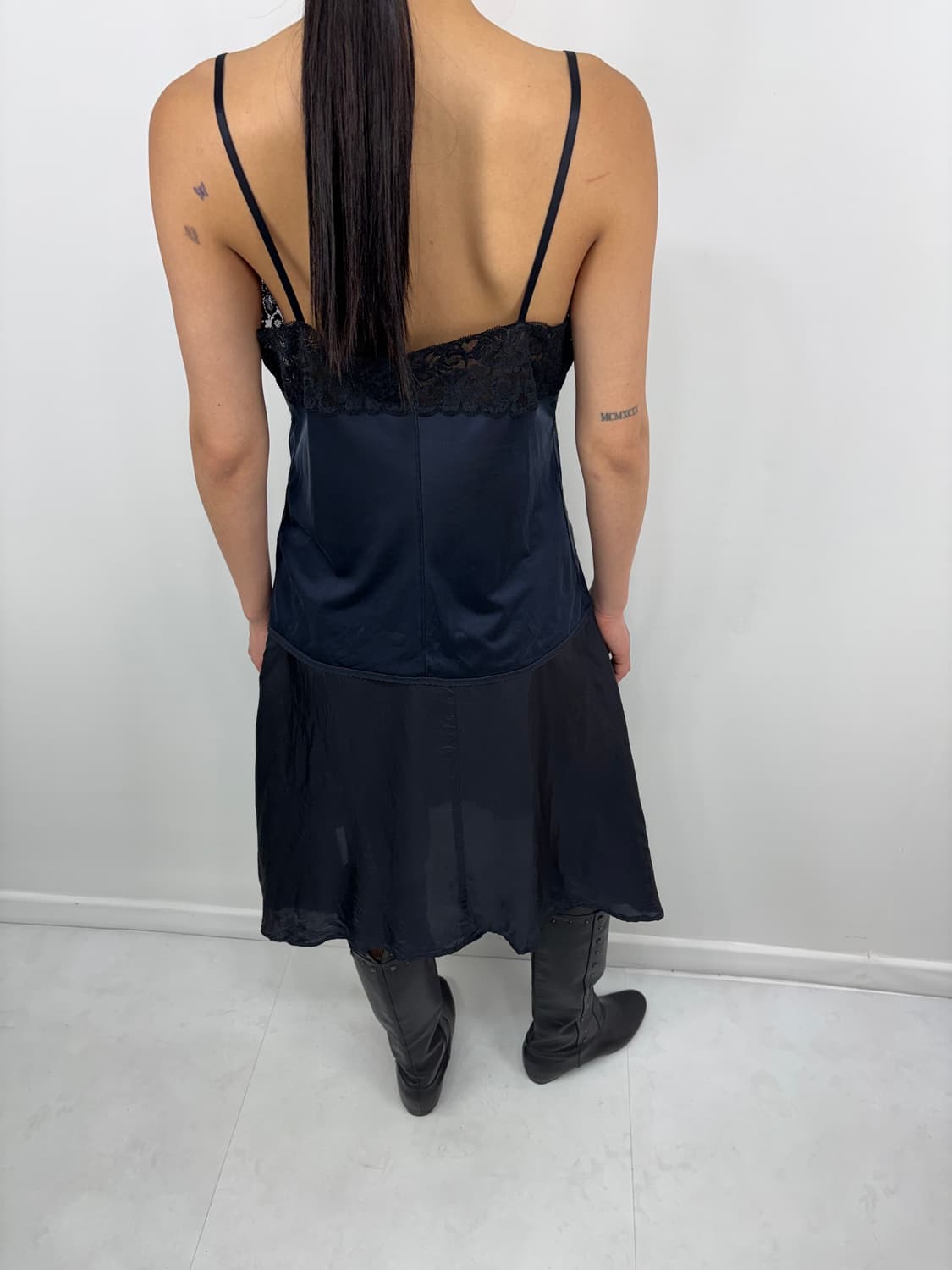 LACE SLIP TOP NAVY 상품이미지3