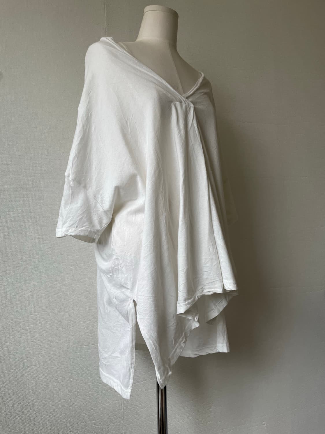 Japanese White Wrinkle Deep V-Neck 상품이미지8