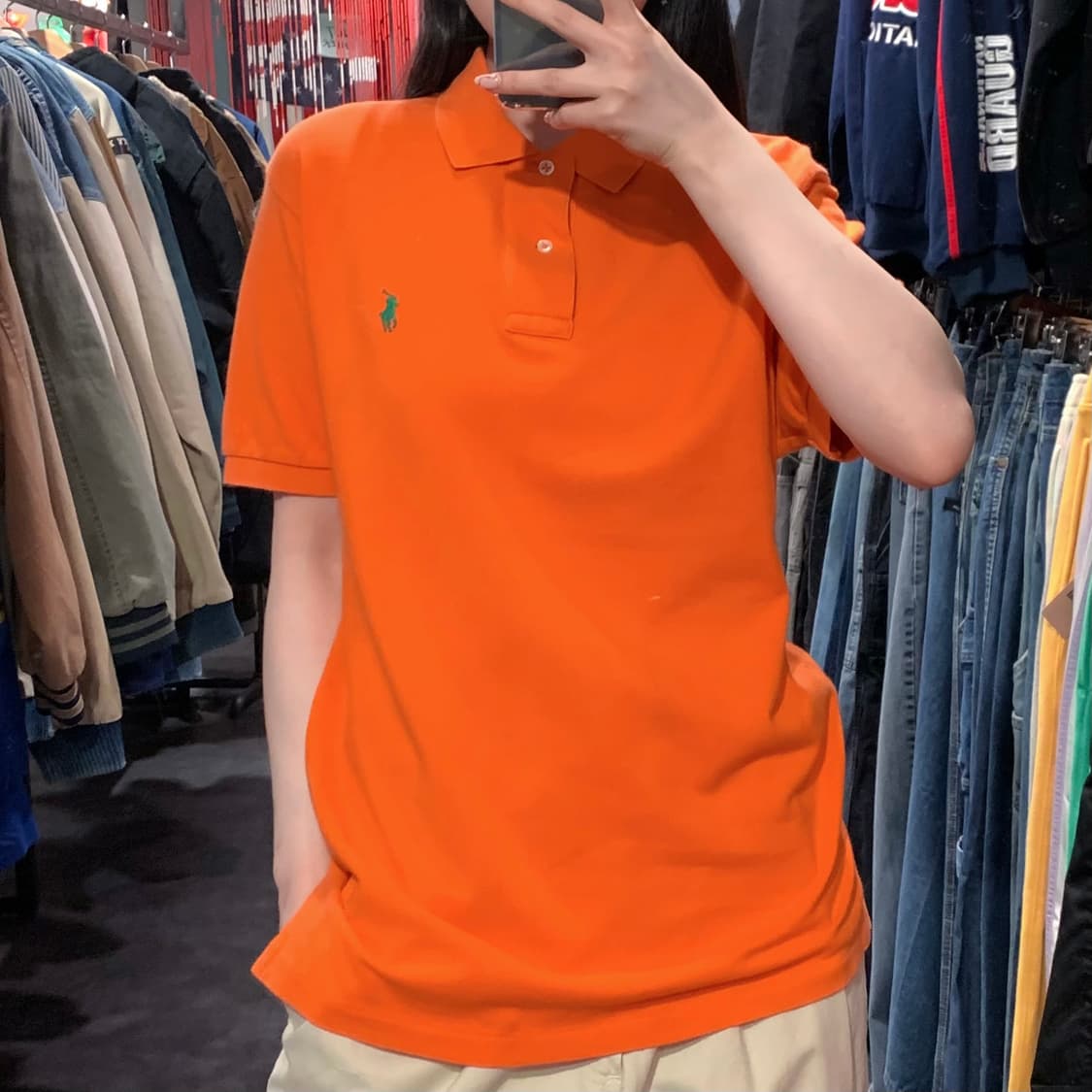 [IM] 폴로 랄프로렌 반팔 피케 셔츠 오렌지 상품이미지1