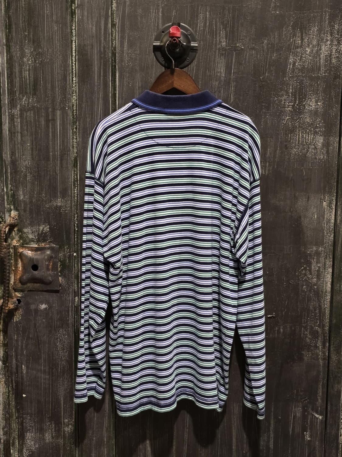 90s JULEPS Striped Long Sleeve PoloShirt 상품이미지6