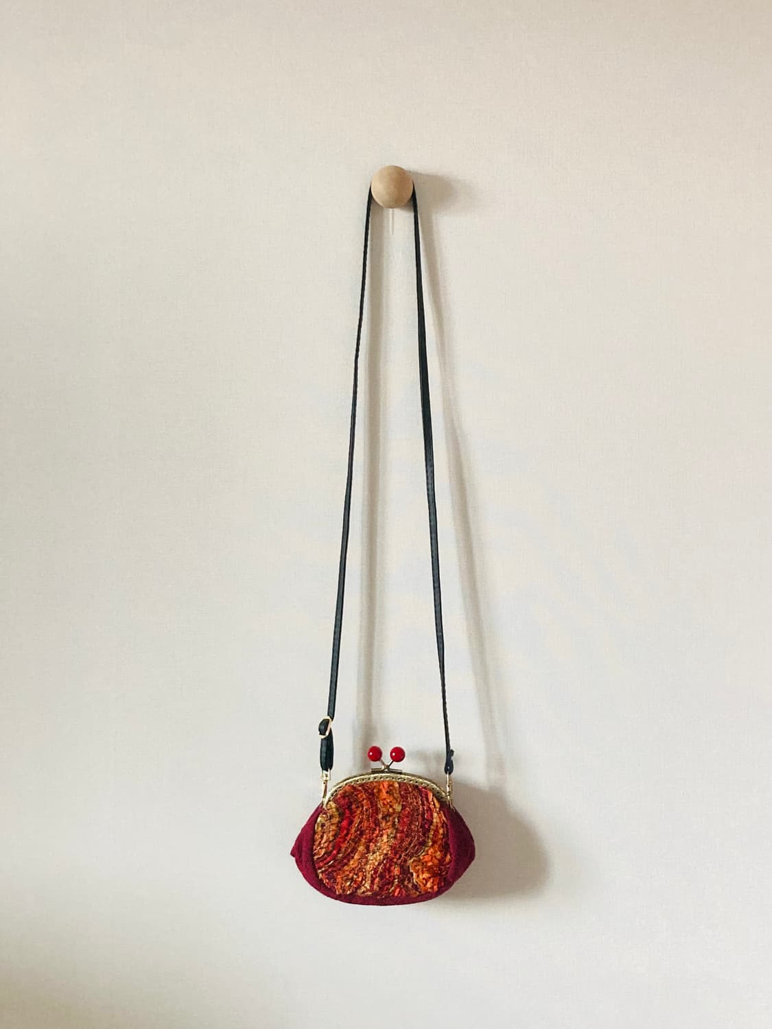 빈티지 무드 핸드메이드 미니 프레임 백 파우치 (스트랩 포함) 상품이미지5