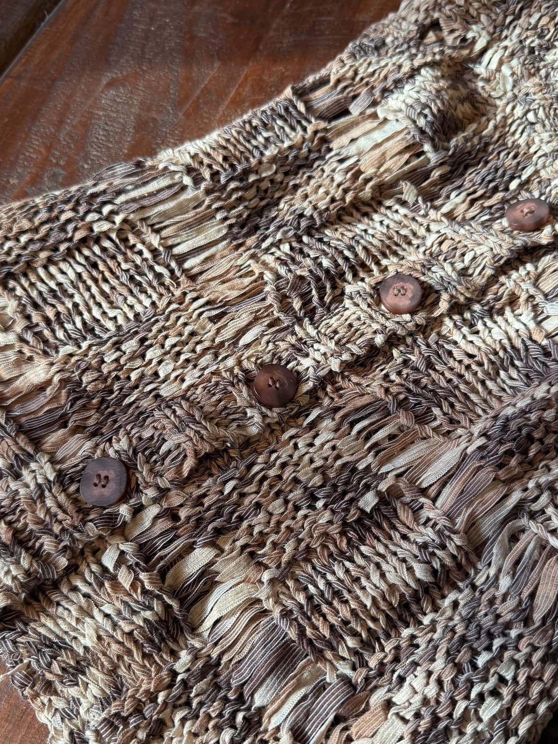 Wood Button Net Sleeveless 0007 상품이미지10
