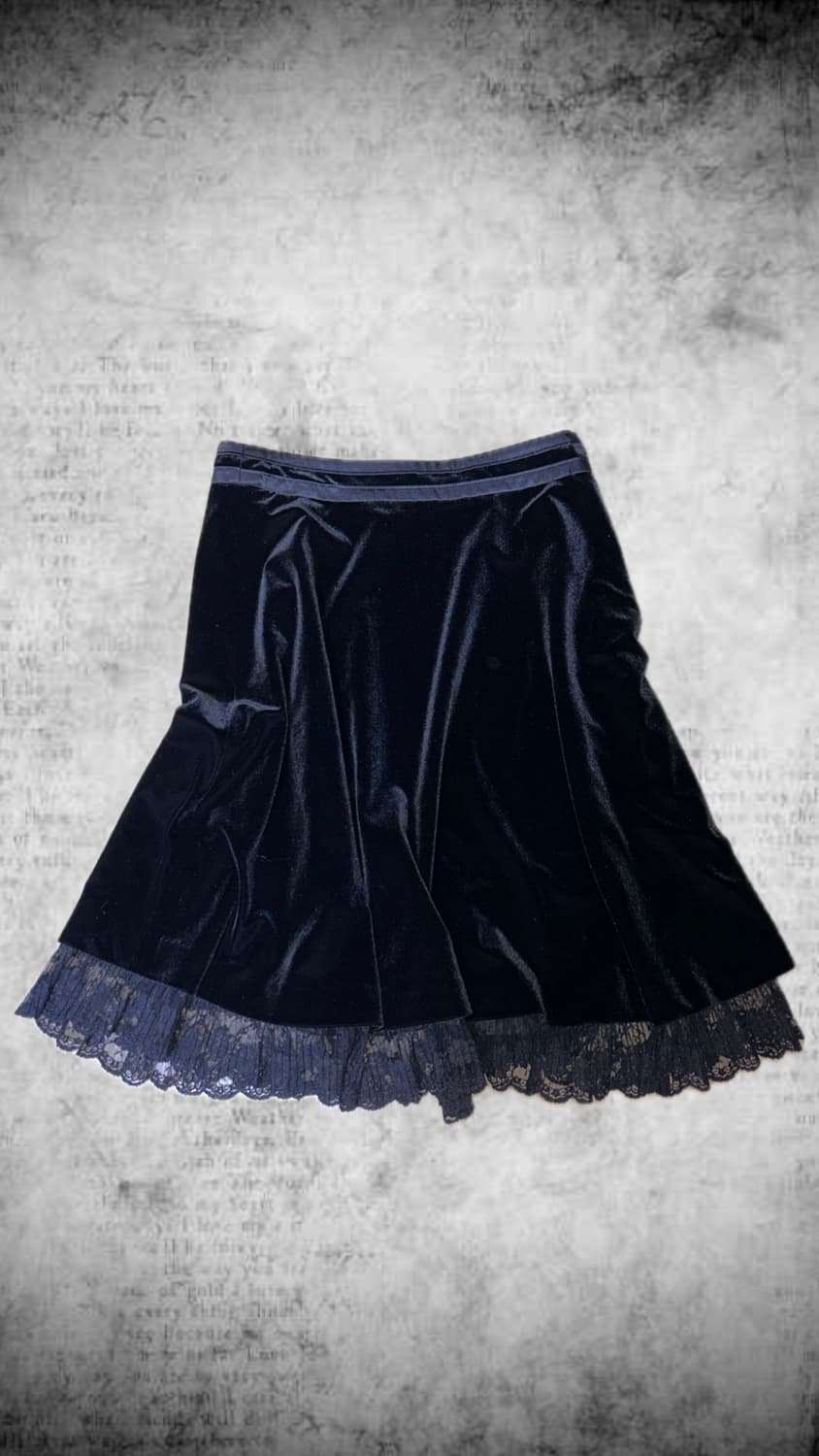고스 펑크 다크페어리 레이스 벨벳 스커트 상품이미지1