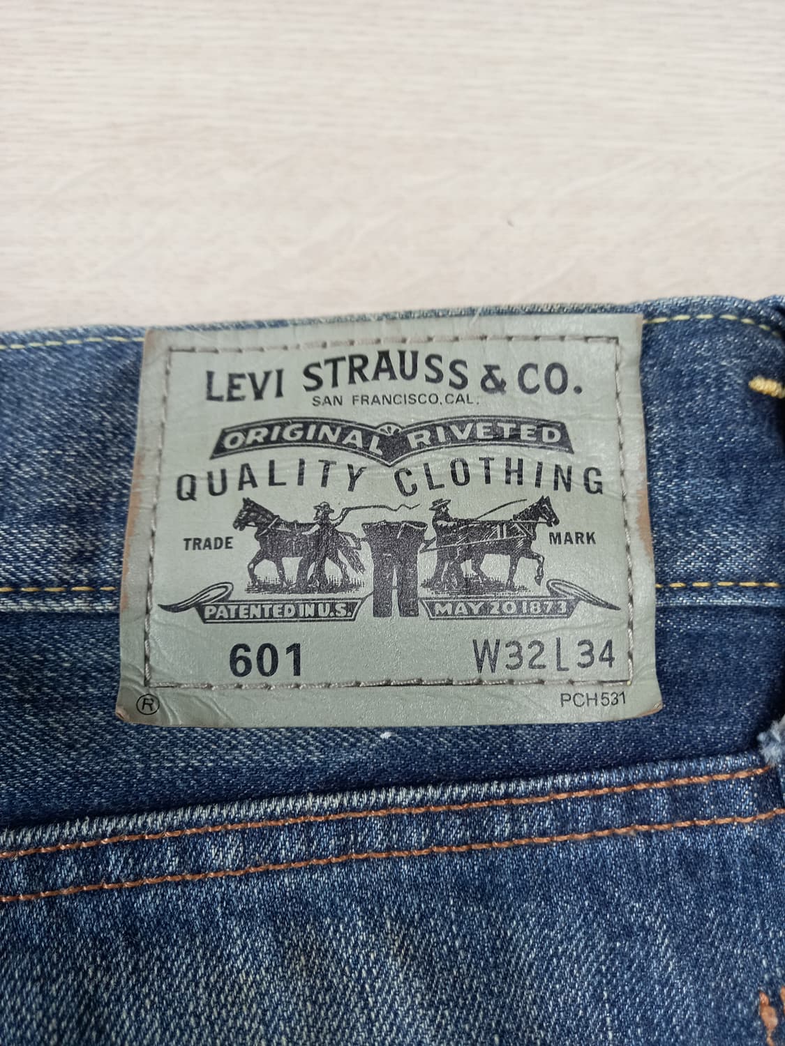 32 리바이스601 데미지워싱 일자진 32-376 상품이미지5