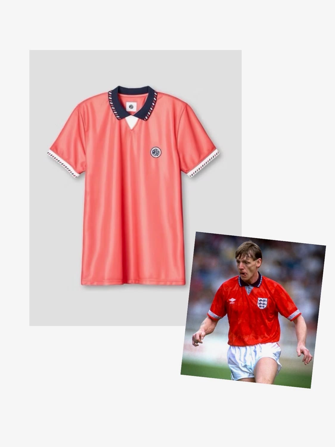 Pretty Green ‘Pearce' 90‘s 잉글랜드 축구 티셔츠 상품이미지1